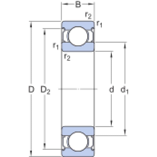 Rillenkugellager 61801-2Z SKF