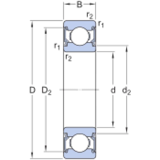 Rillenkugellager 6304-2RSH SKF