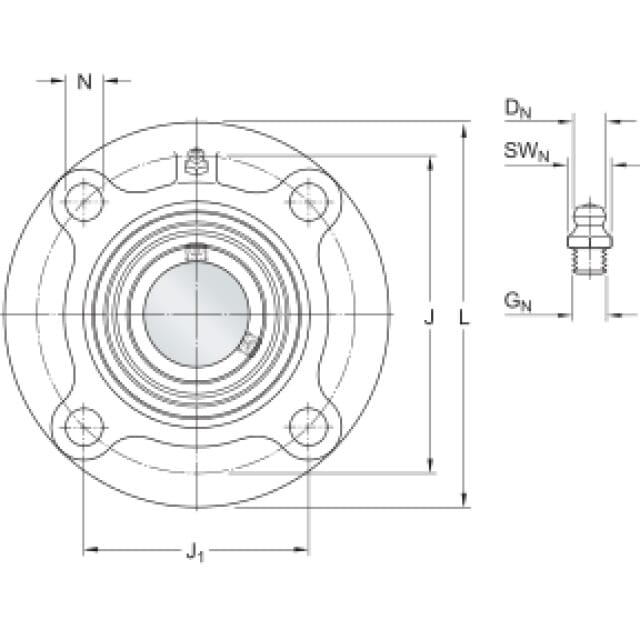 Y-Flanschlagereinheit FYC 35 TF SKF