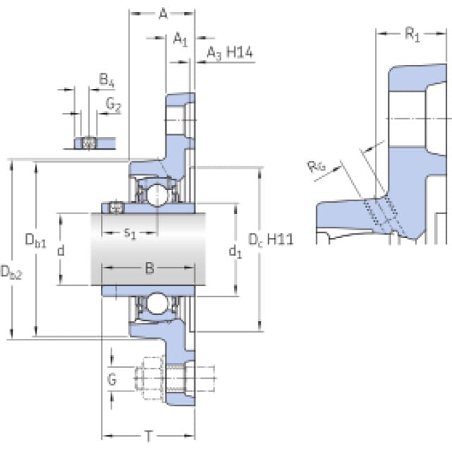 Y-Flanschlagereinheit FYTB 35 TF SKF