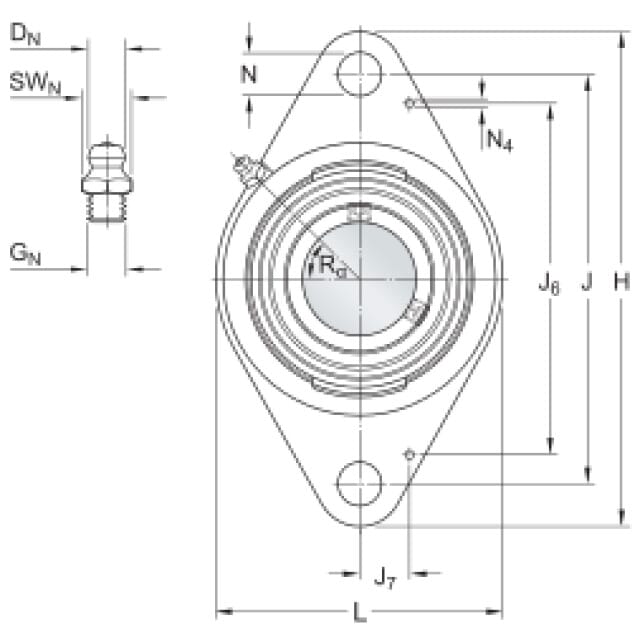 Y-Flanschlagereinheit FYTB 35 TF SKF