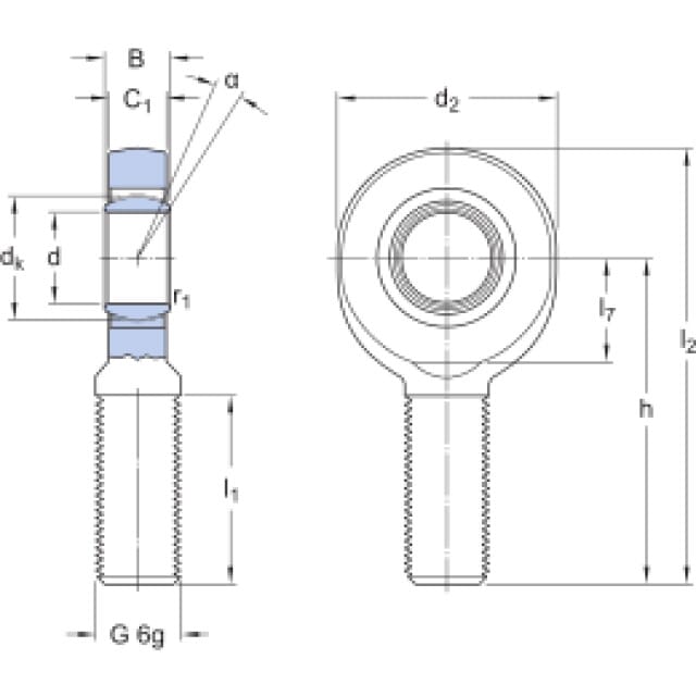 Gelenkkopf SA 25 C SKF