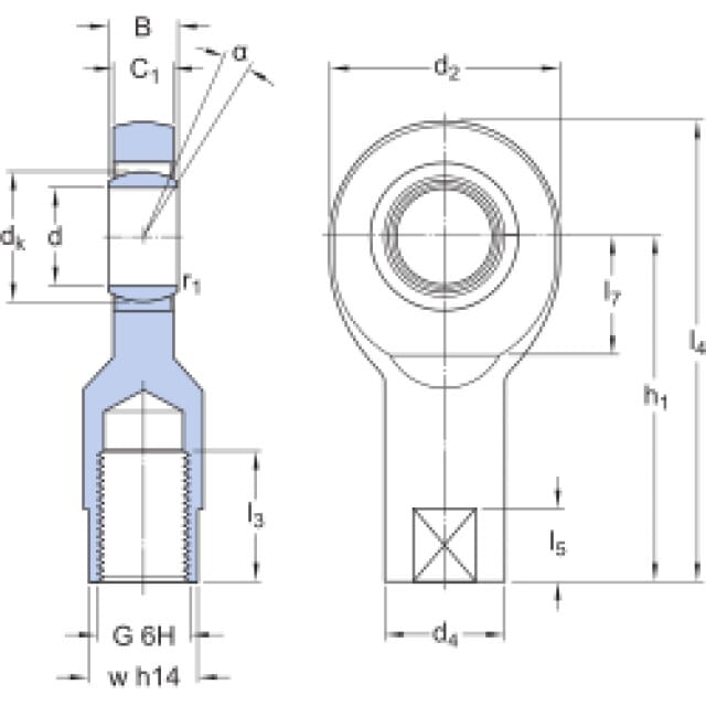 Gelenkkopf SI 8 E SKF