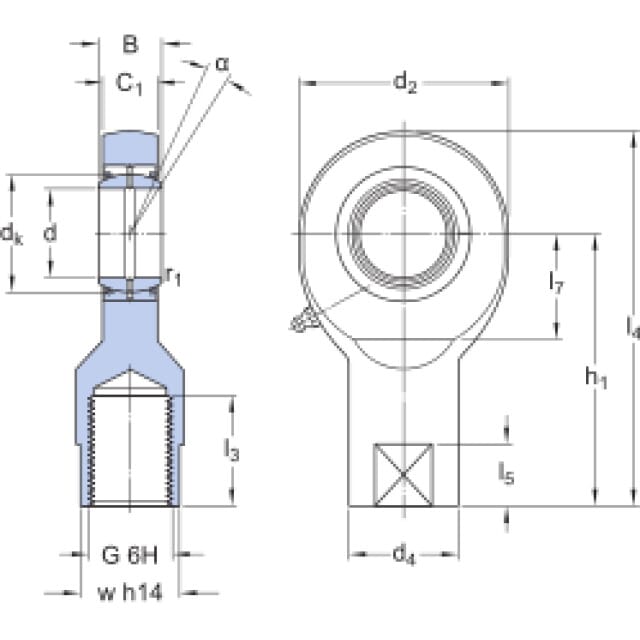 Gelenkkopf SIL 40 ES-2RS SKF
