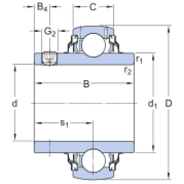 Y-Lagereinsatz YAR 205-2RF SKF