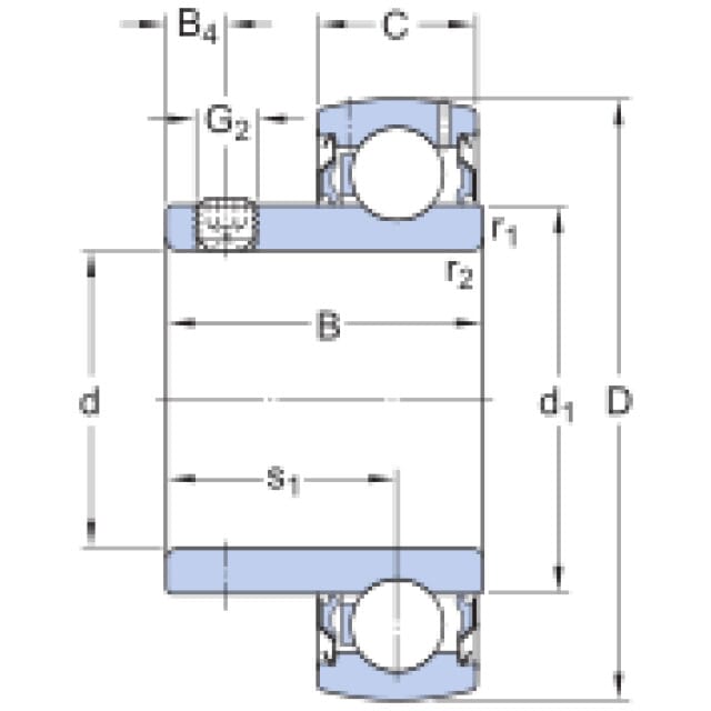 Y-Lagereinsatz YAT 204 SKF