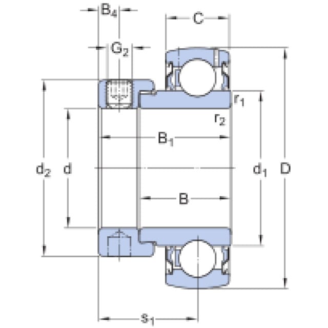 Y-Lagereinsatz YET 205 SKF
