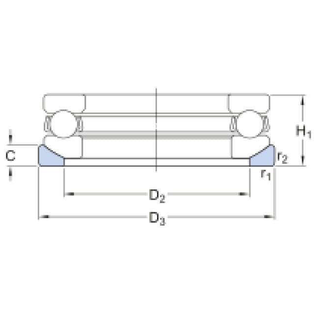 Axial Rillenkugellager 53214 SKF