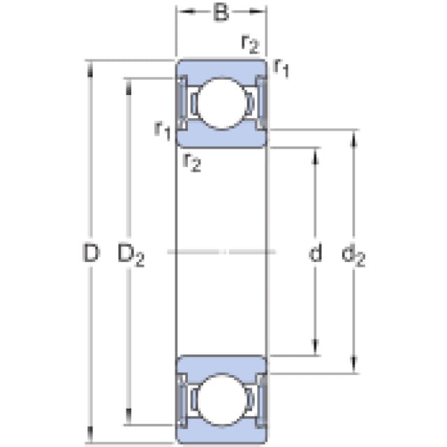 Rillenkugellager Niro Food Line W 6005-2RS1/VP311 SKF