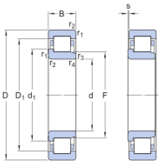Zylinderrollenlager NJ 208 ECP SKF