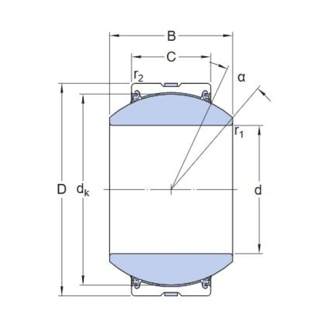 Gelenklager GEH 70 TXG3A-2LS SKF