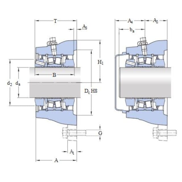 Rollenlagereinheit FYNT 70 F SKF