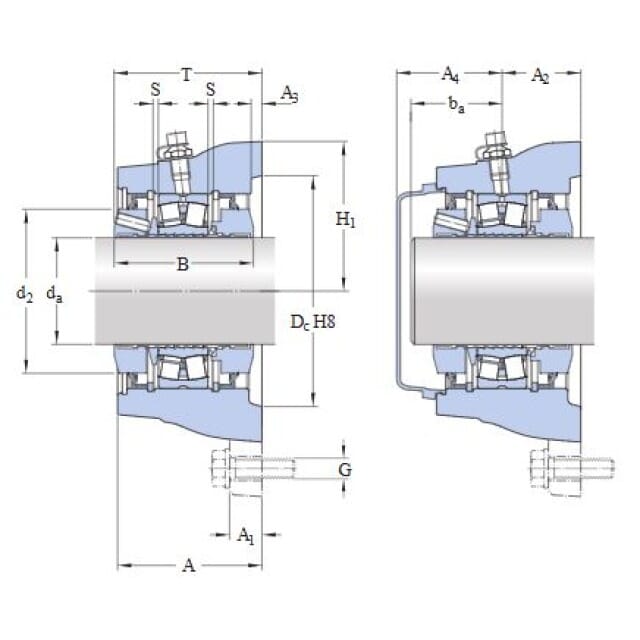 Rollenlagereinheit FYNT 70 L SKF