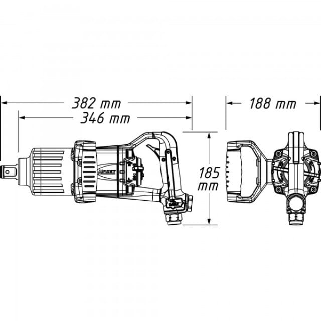 1" SCHLAGSCHRAUBER 9014PS-1 Hazet