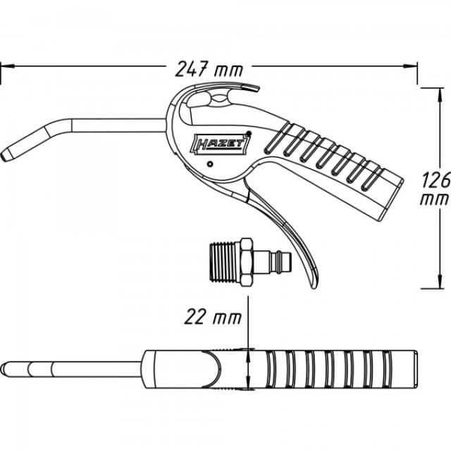 AUSBLASPISTOLE 9040P-1 Hazet