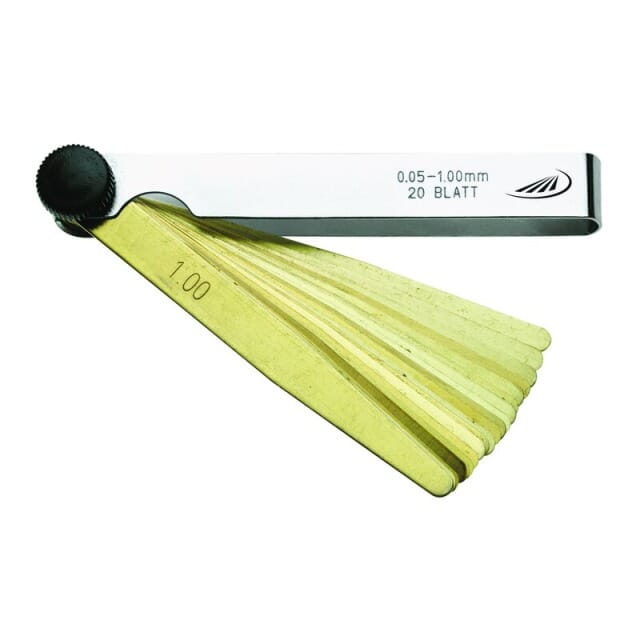 Fühlerlehre 0,05-1,00 Messing 2614374 20 Blatt Horex