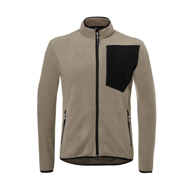 Fleecejacke K.1254 6201-2599, sandbraun/schwarz