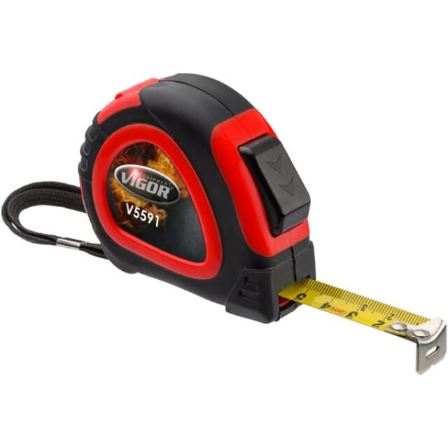 BANDMAß+ FESSTELLER+ GÜRTEL-CLIP 5M-19MM V5591 Vigor