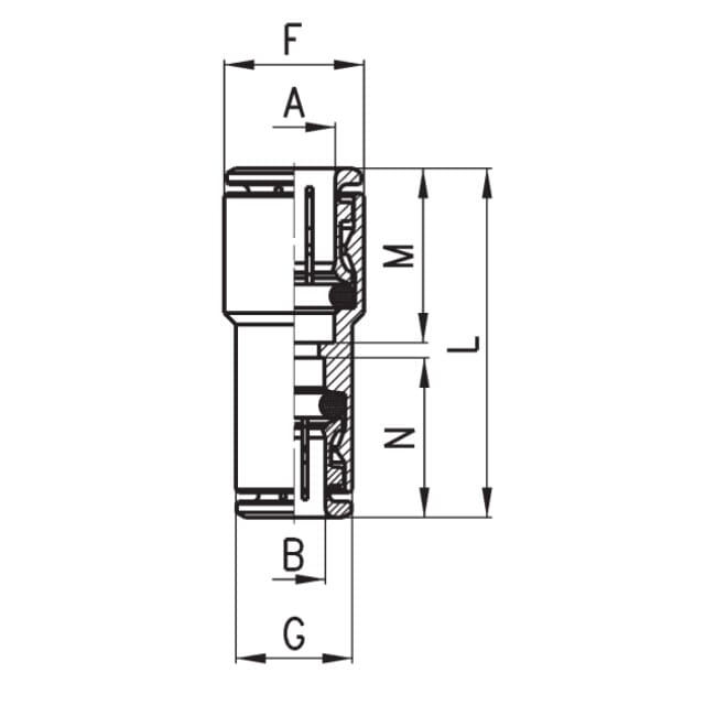 Gerader Reduzier-Verbinder Mod. 6580