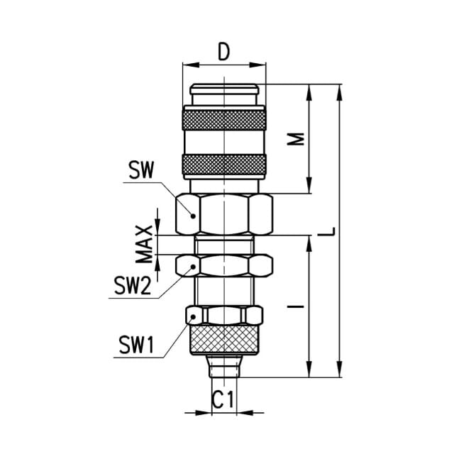 Kupplungsdose P-KD5055 8/6 MSNI