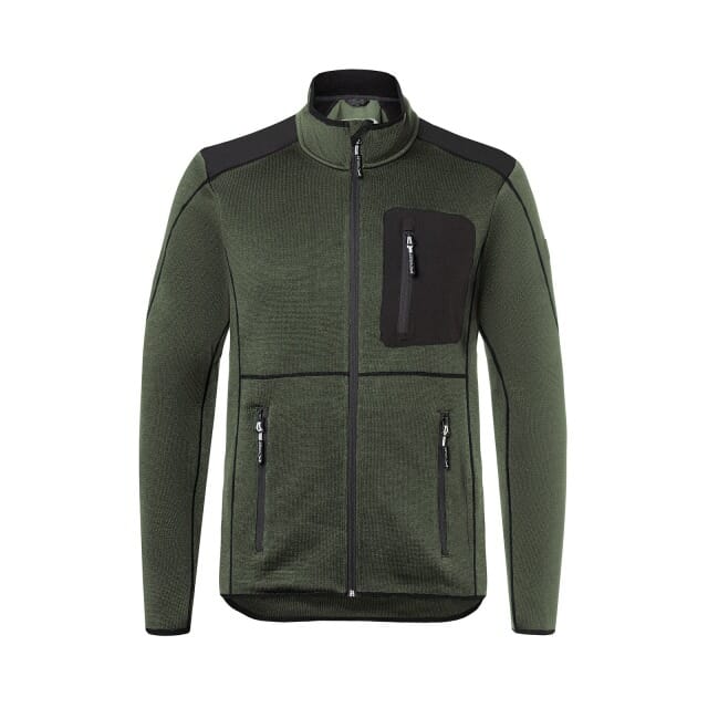 Strickjacke WEATHER K.1443 6339-6699, oliv/schwarz