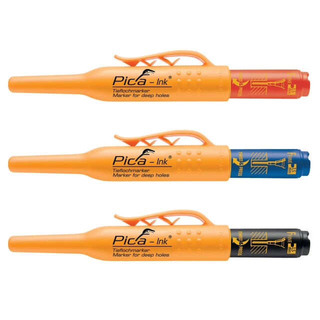 Tieflochmarker schwarz INK Pica
