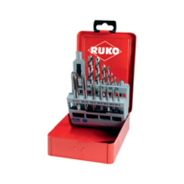 Handgewindebohrerkassette M3-M12 245004 mit Kernlochbohrer Ruko