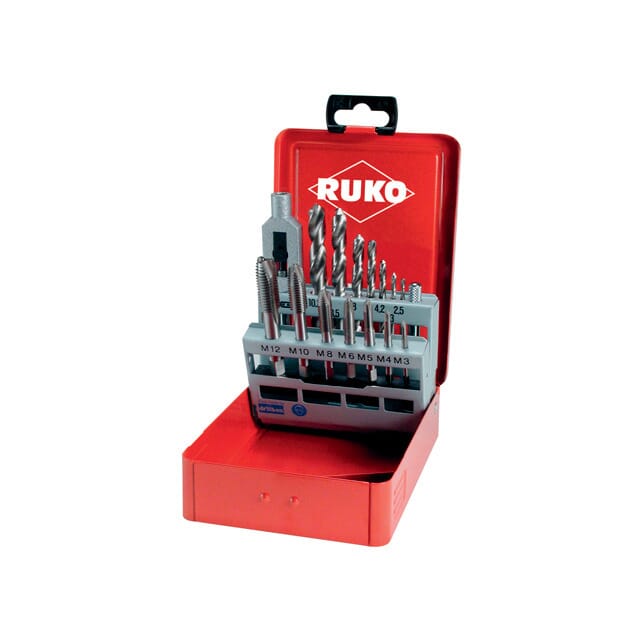 Handgewindebohrerkassette M3-M12 245004 mit Kernlochbohrer Ruko