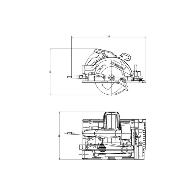 Handkreissäge 1200W 0-55mm FS und Koffer KS 55 FS Set  Metabo