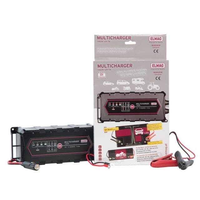 Multicharger 14225 max 7.0A. Automatisches Batterieladegerät 12V.
