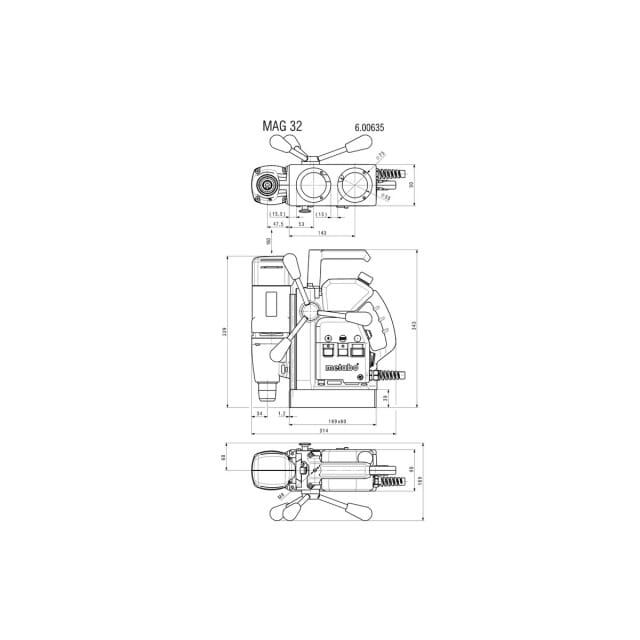 MAG 32 * Magnetkernbohrmaschine     TV00 600635500 Metabo