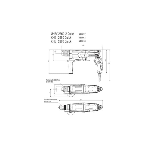 KHE 2860 Quick * Kombihammer        TV00 600878500 Metabo