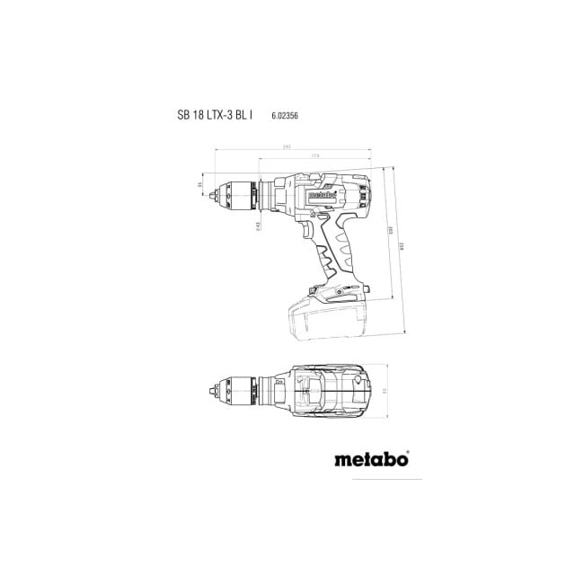 SB 18 LTX-3 BL I *Akku-Schlagbohrm. TV00 602356840 Metabo