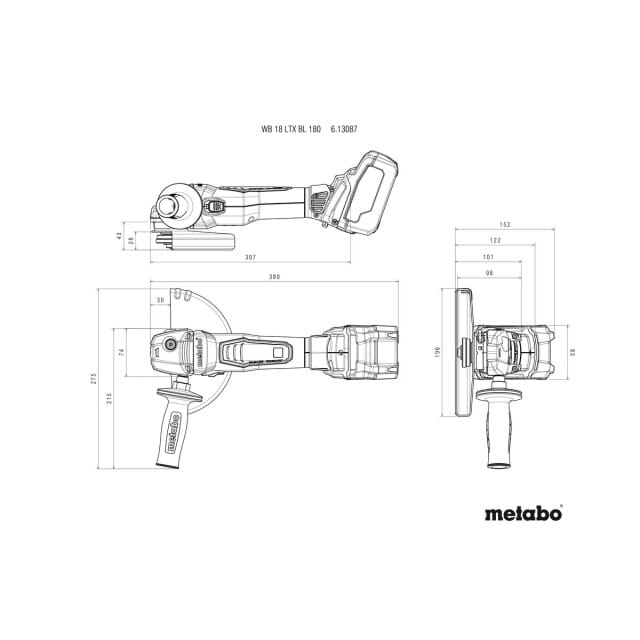 WB 18 LTX BL 180 * Akku-WS          TV00 613087840 Metabo