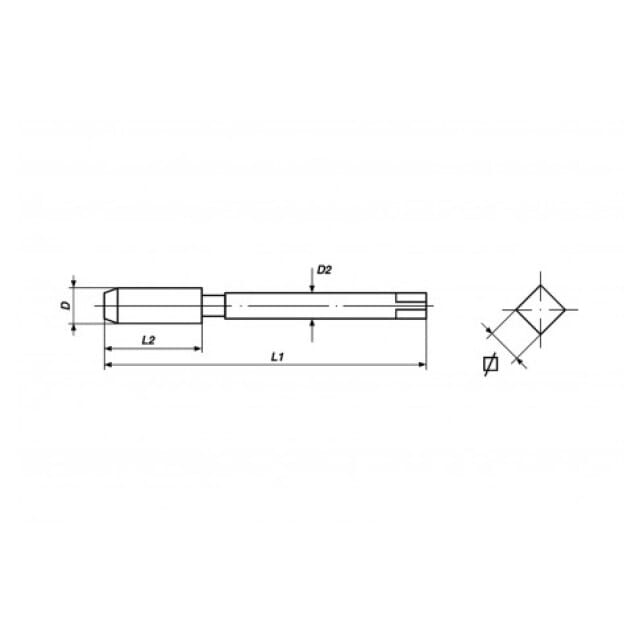 Hand-Gewindebohrersatz UNF 1/2 2-tlg. 24322 Völkel