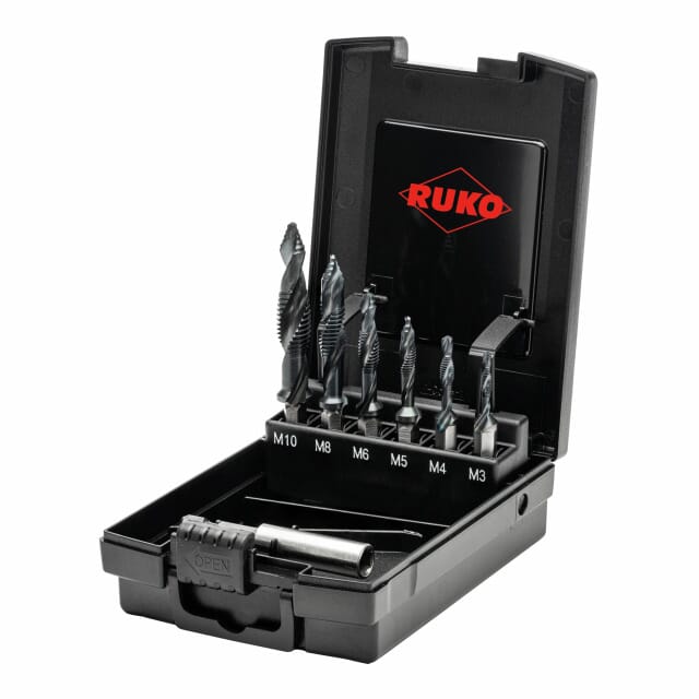 UC-Kombi-Maschinengewindebohrer-Bit Satz 270620PRO Ruko HSS RUnaTec 7 tlg.