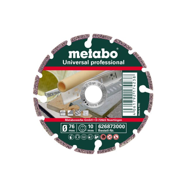 Diamanttrennscheibe-UP prof. 76x10xmm 626873000 Metabo