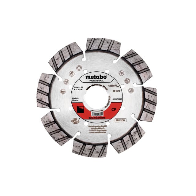 Diamanttrennscheibe CP prof. 115x22,23mm 628570000 Metabo