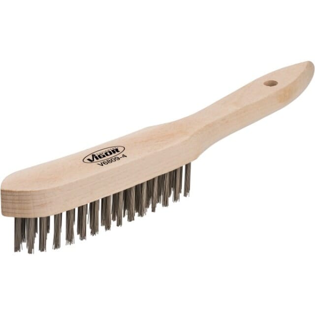 STAHL-DRAHTBÜRSTE, 4 REIHIG V6809-4 Vigor