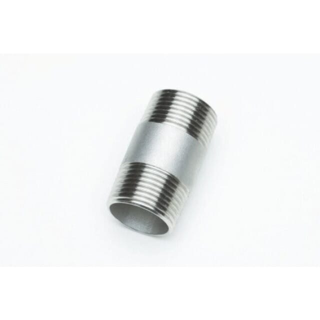 ROHR-Doppelnippel 1 x 100mm Edelstahl V4A530.1.100   AISI 316