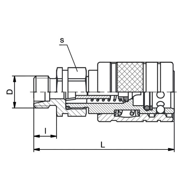 Steckkupplungsmuffe, Rohranschluss leichte Baureihe