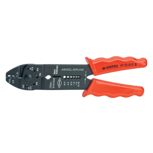 Crimpzange für unisolierte 9721/215B Knipex 0,5-2,5 Knipex