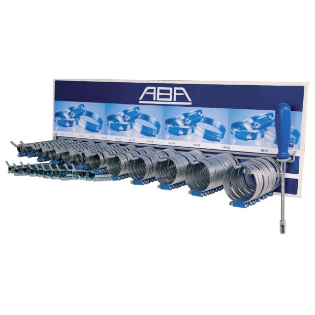 ABA Schlauchklemmen Display ABA.SORT244 SMS 9MM W1 244Stk.