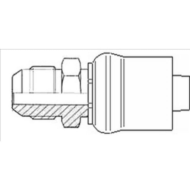 Aussengewindearmatur JIC-Gewinde, AGJ multiCrimp-Schwer
