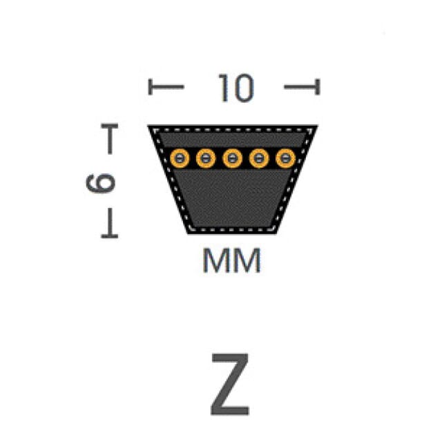 Keilriemen DIN 2215 KR10-0483 LI Z 19-4MP