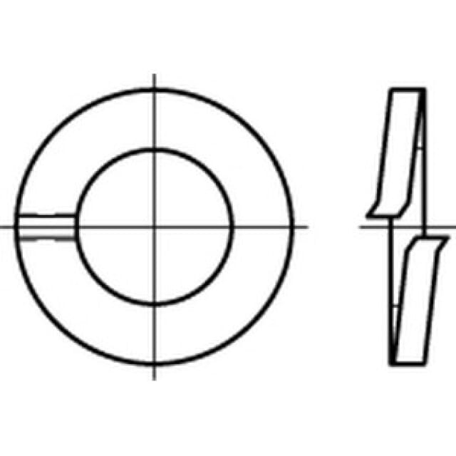 Federring aufgebogen DIN 127 A