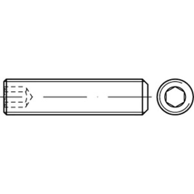 Gewindestift mit ISK DIN 913 schwarz 45H