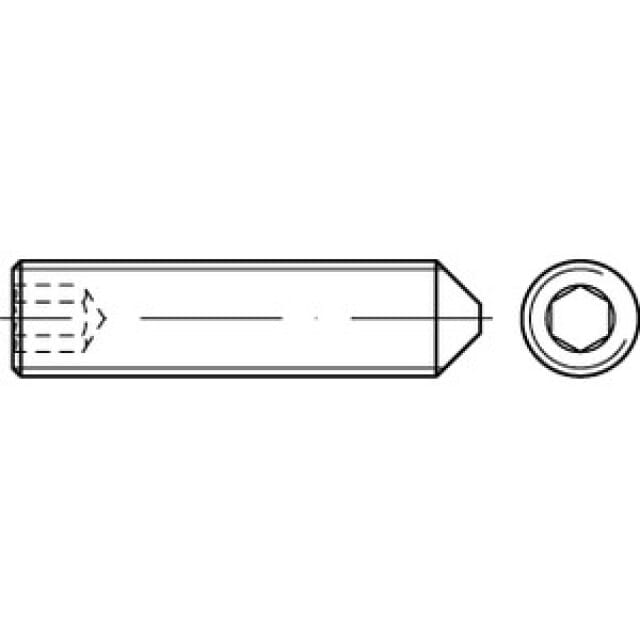 Gewindestift mit ISK DIN 914 45h VZ