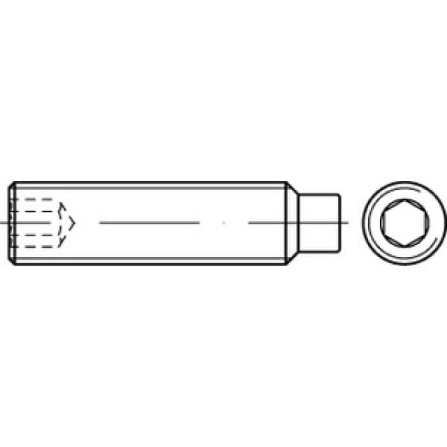 Gewindestift mit ISK DIN 915 schwarz 45H