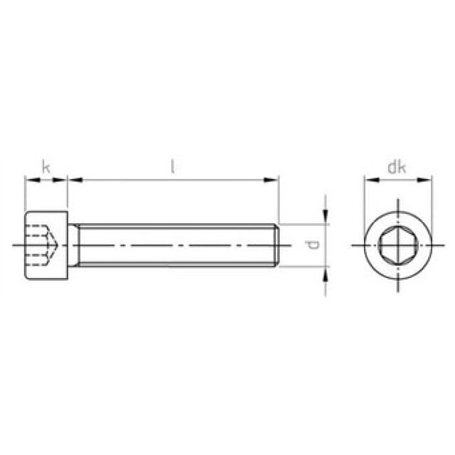 Zylinderschraube mit ISK DIN 912 A4
